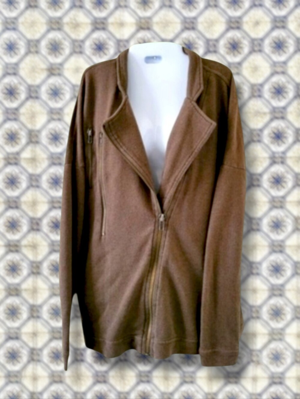 Stem | GUC Olive Green Moto-Style Flannel Long Sleeve Jacket (SIZE S)